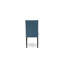 Cet ensemble de salle à manger moderne 7 pièces se compose d'une table et de 6 chaises rembourrées en tissu de lin bleu minéral avec un dossier rembourré au fini noir sablé.-1491523008-1491523009-1496168058