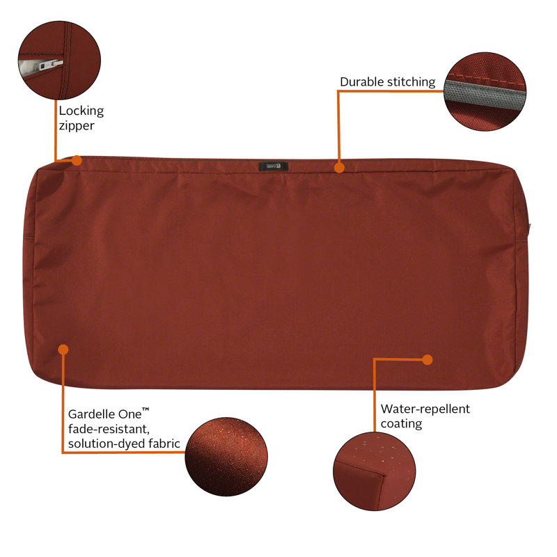 Jaylon Indoor/Outdoor Cushion Cover, 3" H x 48" W x 18" D, Spice