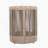 Outdoor Rattan Rope & Acacia Wood Side Table - Patio Balcony Furniture For Garden, Yard, Balcony - Weather Resistant(Rope Beige, Natural Iron)-314656615