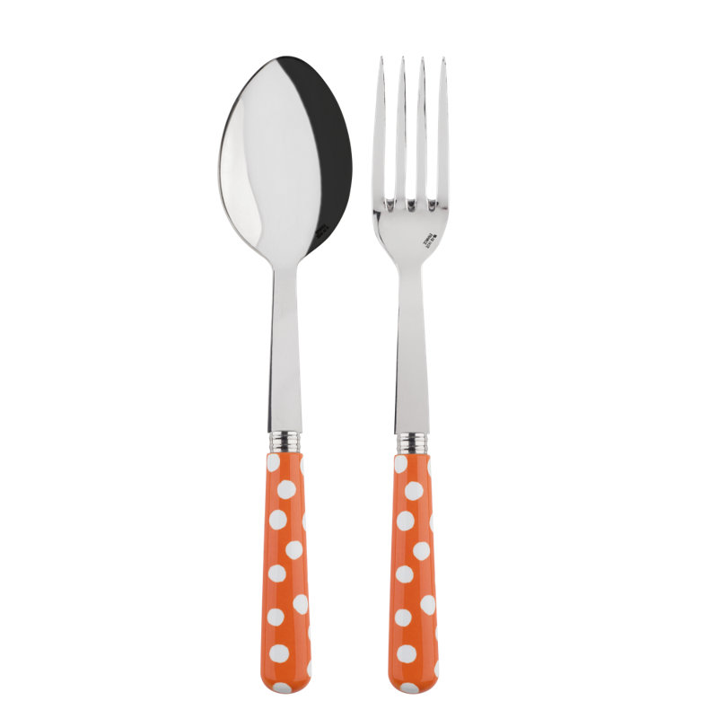 Sabre Paris - Serving Set White Dots, Orange