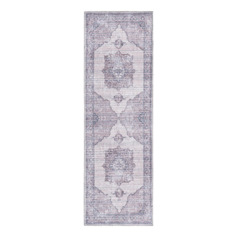 Tapis Hazley - ivoire et gris, Tapis de couloir 2 pi x 6 pi