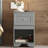 Elegant Design Nightstand with Drawer and Open Shelf for Bedroom, Retro Style Bedside Table with Classic Design and Metal Handle-1699159584