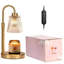 Lampe chauffe-bougie dorée avec minuterie, chauffe-bougie à intensité variable pour bougies en pot, chauffe-cire réglable en hauteur, cadeau d'anniversaire pour femme ou maman, cadeau de pendaison de crémaillère, décoration pour une nouvelle maison-244474473