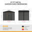 8x7FT Outdoor Garden Storage Shed