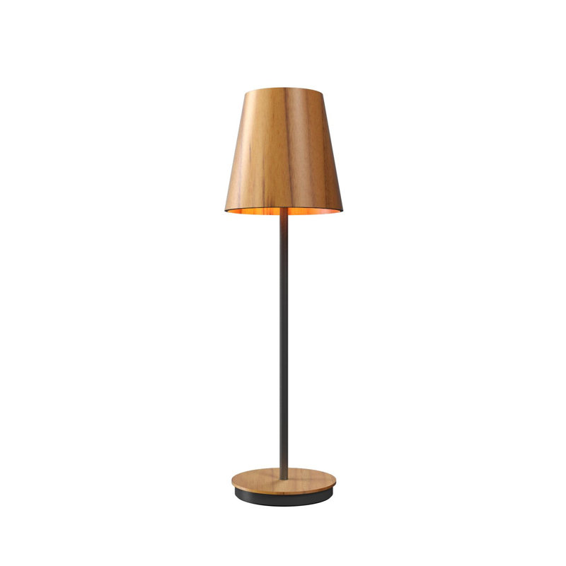 Conical Buffet Table Lamp, 29.9" H x 7.09" W x 7.09" D, Teak