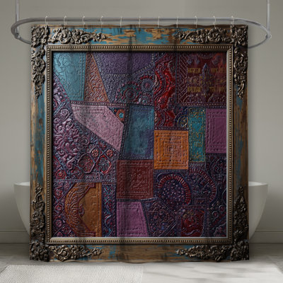 Rideaux de douche en patchwork coloré