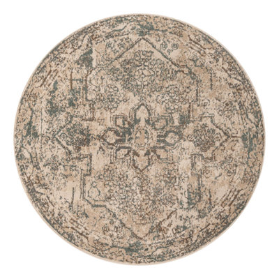 Mosely Orential Cream/Brown Area Rug