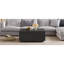 Table basse 32,81 "carrée noire avec 4 tiroirs, rangement organisé pour les télécommandes, table moderne et pratique, rangement, conception minimaliste de magazines