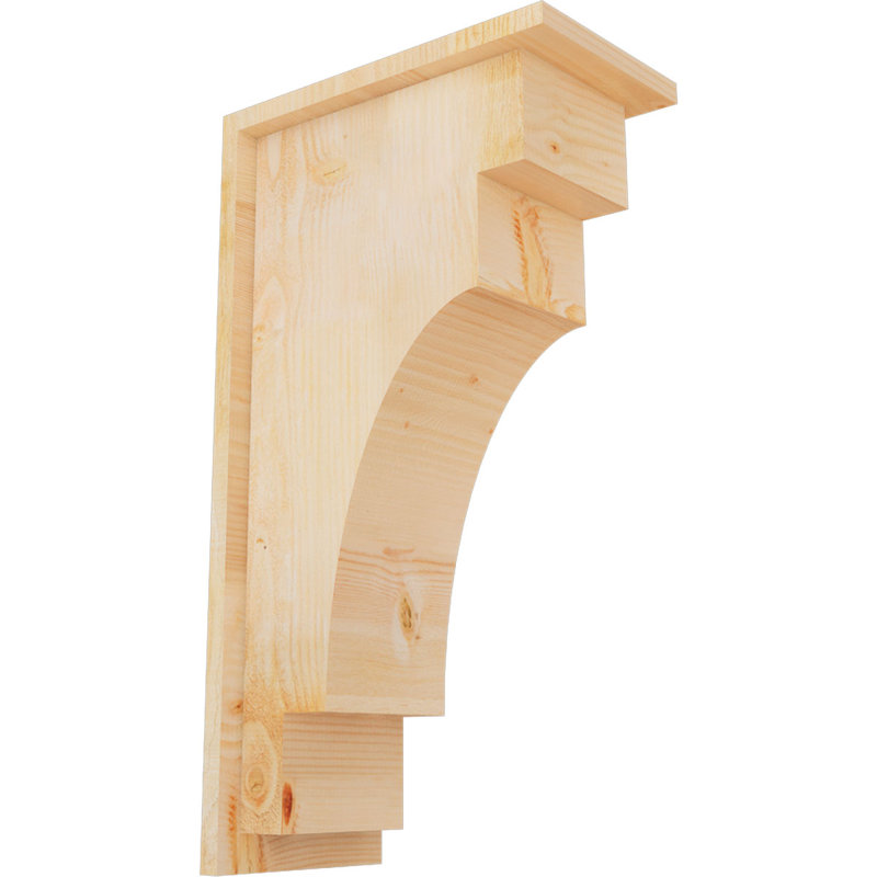 Corbeau méditerranéen avec contre-plaque, H 26 po x l 8 po x P 14 po, Sapin de Douglas, Sciage brut
