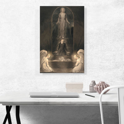 "Mary Magdalen at the Sepulcher" par William Blake, reproduction d'art sur toile tendue