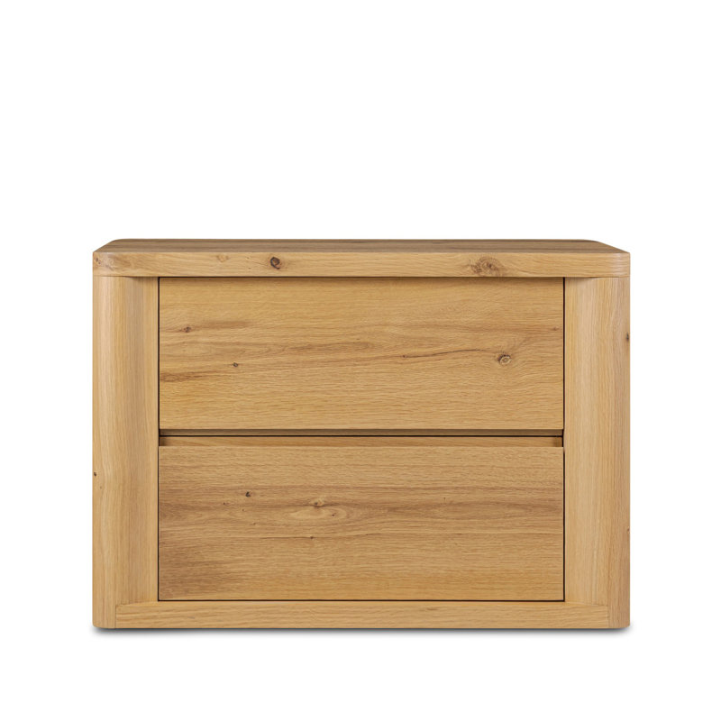 Novella Nightstand-Natural Oak Veneer Thick Random