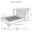 King Bed With White Upholstered Wingback, Crystal Button Tufting, And Details For Bedroom Sophistication In Velvet Upholstery, Tall Wingback Headboard, - Trimmed Legs Relaxation