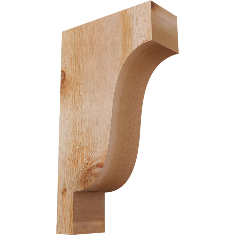 Newport Corbel, H 18 po x l 4 po x P 10 po, Cèdre rouge, Sciage brut
