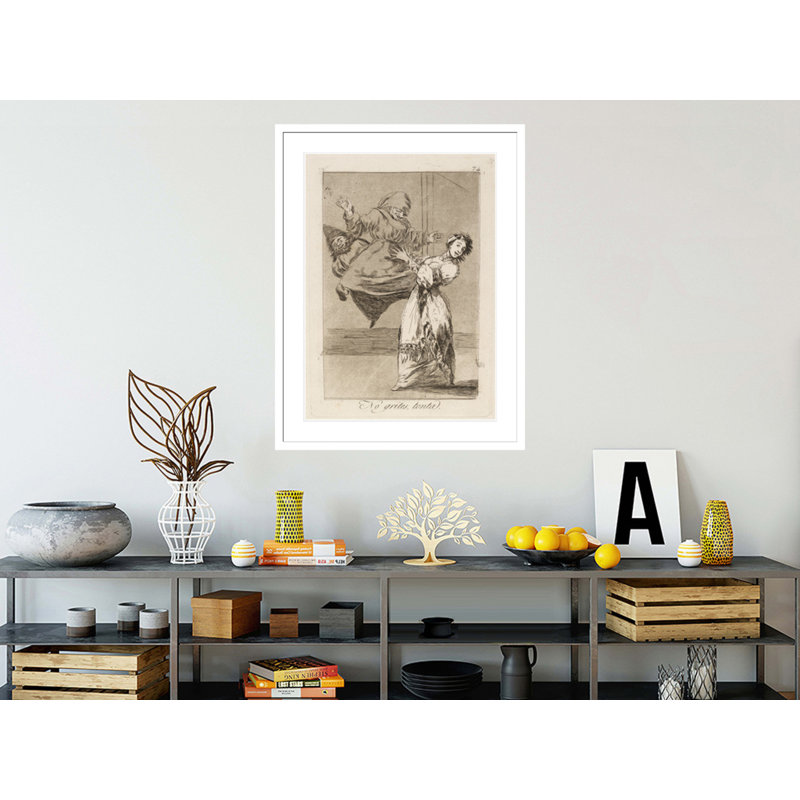 No grites tonta. (Don’t scream stupid.) by Francisco de Goya -Framed Giclee Print, 41.5" H x 31.49" W