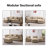 Spacious Chenille Sectionals, Modern L Shape Sofa For Home