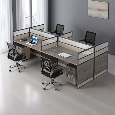 Computer Desk, Desk, Work, 4 Person Office Cubicle
