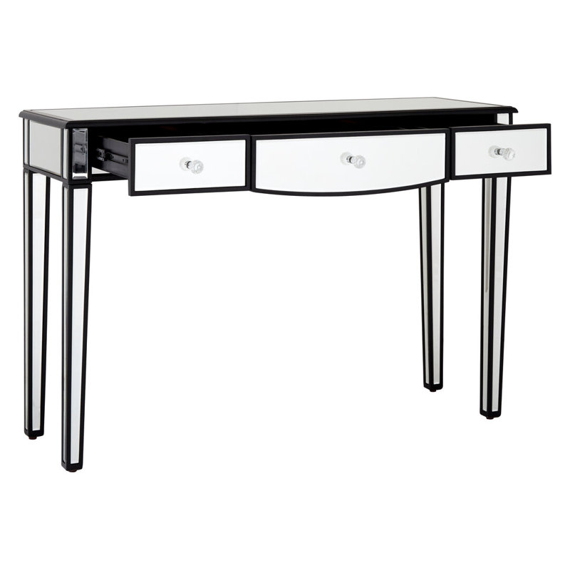 120cm Glass Top Console Table