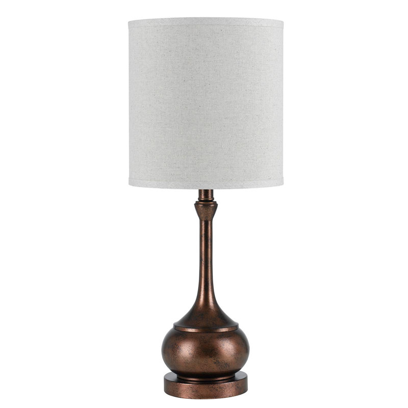Izen 24.5" Table Lamp, Bronze, White