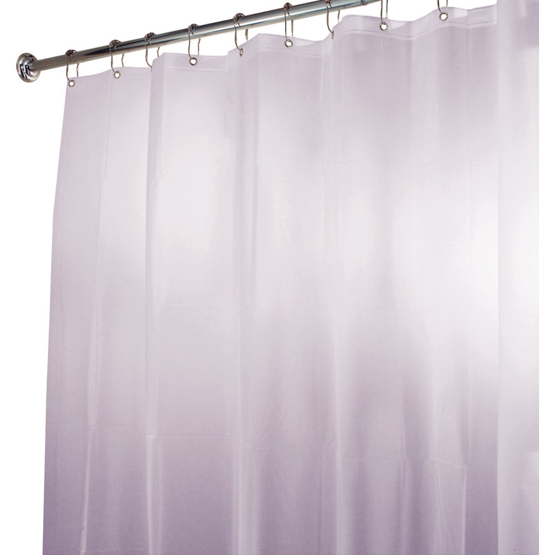 Rideau de douche simple en vinyle Siewert, Gris / lavande