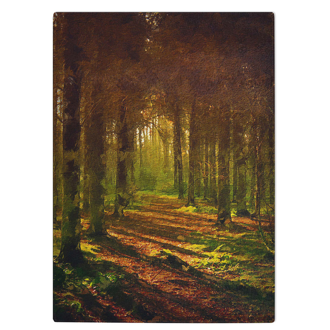Tempered Glass Walking Through an Autumn Forest Chopping Board