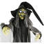 Pavillon de jardin 9,5 pi Haunted Hill Farm Sorcière d'Halloween animatronique aux yeux blancs illuminés