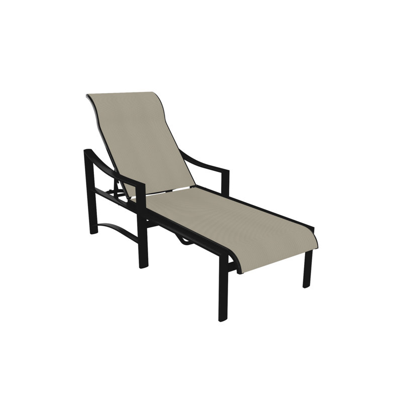 Chaise longue inclinable Kenzo, Eau pétillante, Obsidienne