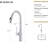 Pull-Down Faucet For Kitchen - 19.17" In Brushed Nickel Finish Sink-268776804