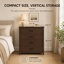 Commode 4 tiroirs et commode 4 tiroirs, noyer foncé 31,5 po, système de verrouillage de sécurité - chambre à coucher, chambre d'amis et appartement-635738398
