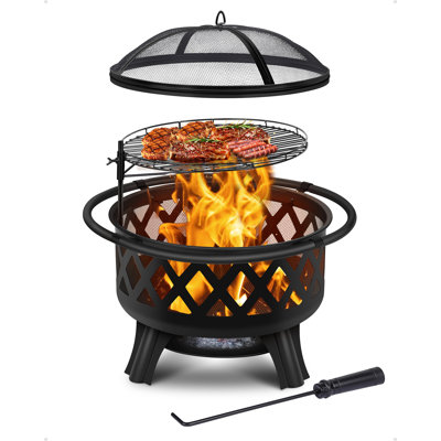 VORTEXTOVE 29.9'' W Portable Charcoal Grill