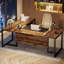 Bureau de direction en L avec cabinet de rangement Rohima-1904538735