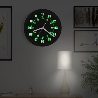 Horloge murale de 25 cm avec couleur d'éclairage réglable et télécommande