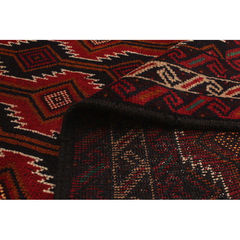 One-of-a-Kind 3'6" X 6'0" 1980s Wool Area Rug in Red