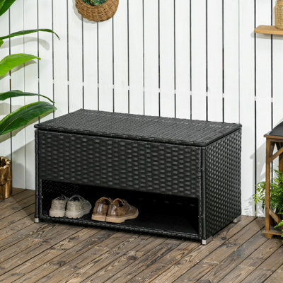 Black Deck Repository - Rangement, outils, serviettes pour l'extérieur et serviettes de jardin en boîte, avec doublure