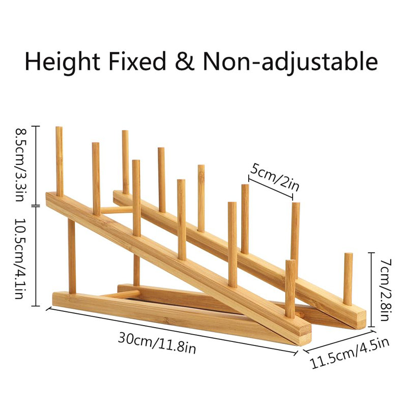 Support à vaisselle en bois 2 pièces
