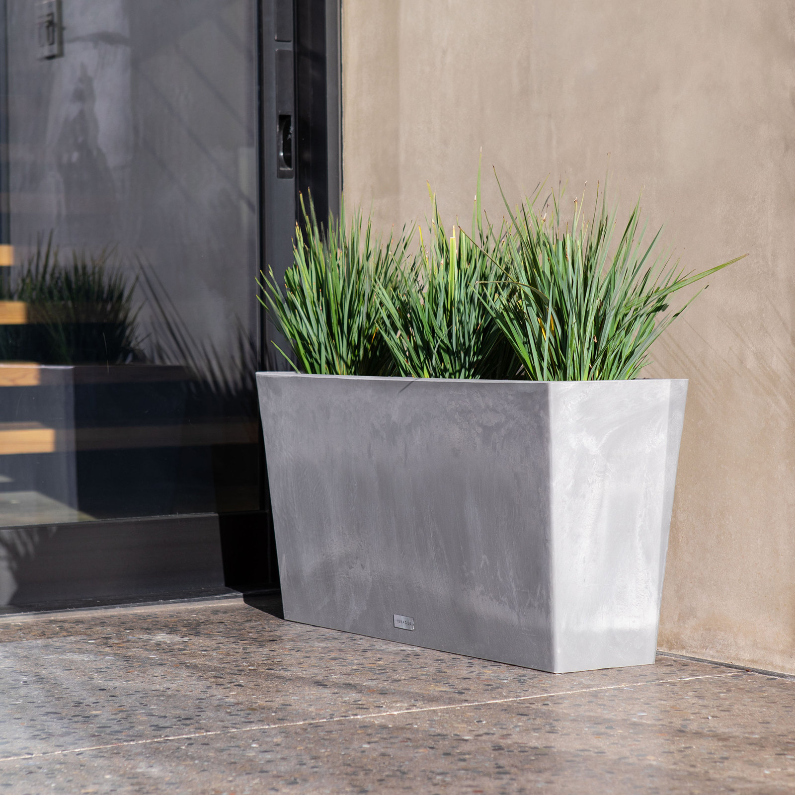 Pure Series Planter Box, Charcoal Gray, 15.25" H x 31" W x 10" D, 1
