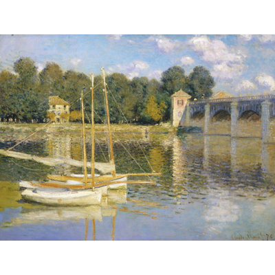 The Bridge At Argenteuil by Claude Monet - Wrapped Canvas Painting