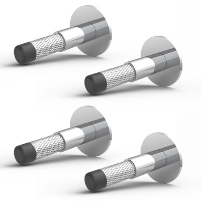 Mega Handles Knurled Baseboard Butée de porte 4Pack
