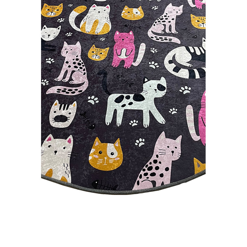 Luxury Bathmat, 39.4 inches Diameter, 100% Polyester, 700 g/m² | Antibacterial, Non-Slip Underside, 0.4-inch Pile Height | Machine Washable at 86°F, Ideal for Modern Bathrooms, Soft & Durable Design