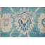 Tapis turc Oushak en laine turquoise noué à la main 2 x 3