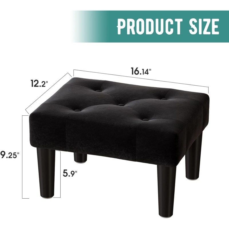 Earnease Solid Wood Accent Stool
