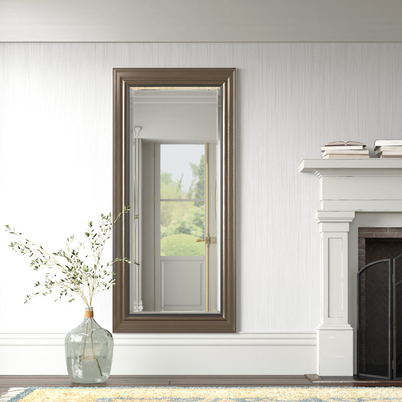 Miroir biseauté pleine grandeur traditionnel, H 66 po x l 31 po, Bronze du Canyon