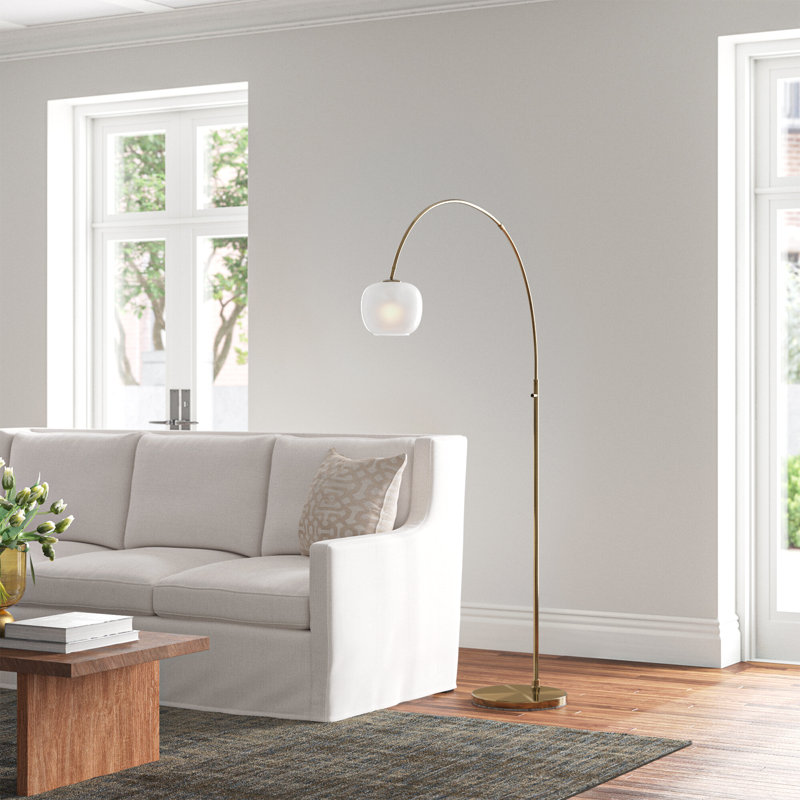 Tambra 72'' Polished Arched Floor Lamp