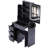 29.2" Small Size Left Bedside Cabinet Vanity Table + Cushioned Stool, 2 Ac+2 Usb Power Station, Hair Dryer Bracket, Extra Large Touch Control Sliding Led Mirror, Tri-Color Switching, Brightness Adjust-2041766441
