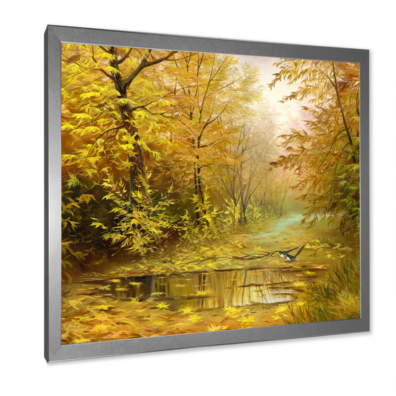 «Beautiful Yellow Yellow Landscape», impression sur toile, H 30 po x l 30 po, Cadre photo argenté