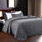 Microfiber Embossed Oversized Modern & Contemporary Bedspread Set With Shams-124114349-124114350