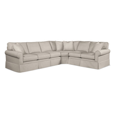 Benton Upholstered 124 " Polyester Blend and Cotton Blend L-Shaped Corner Sectional