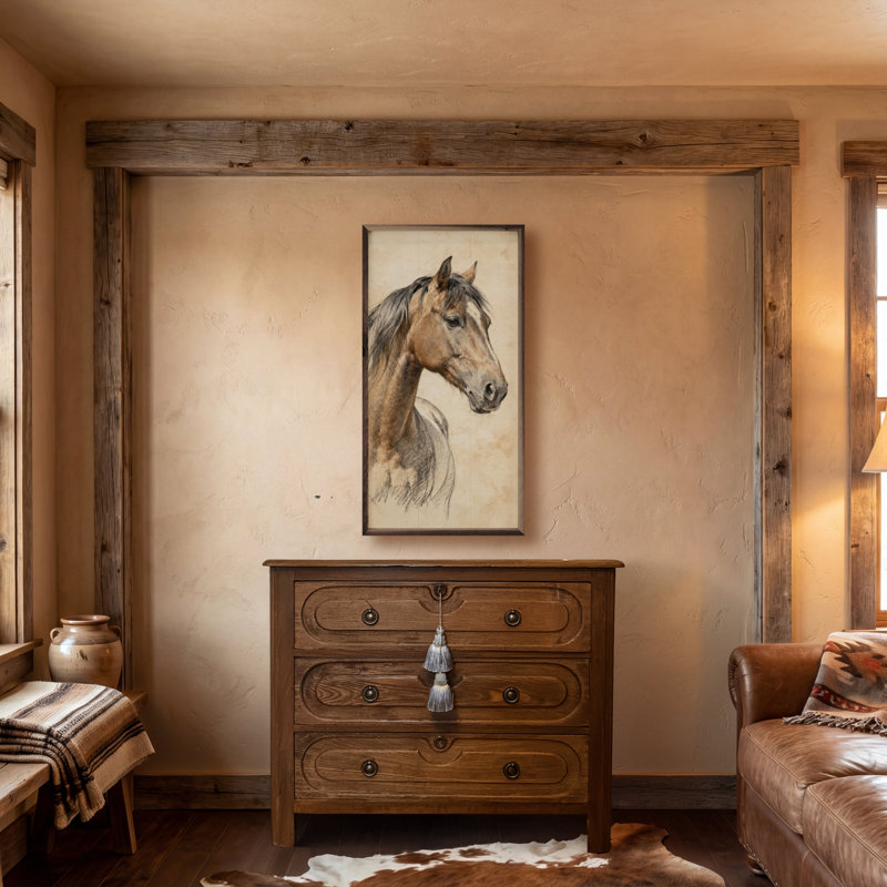 Horse Pencil Study, H 16 po x l 8 po