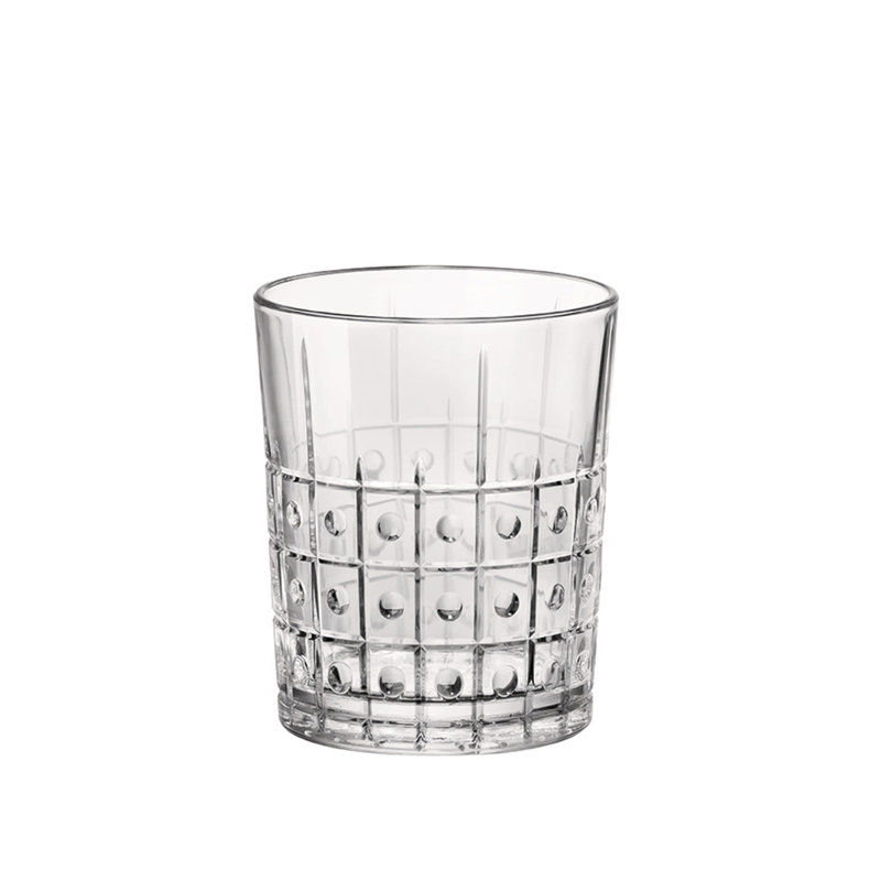 Este Clear Geometric Glass Whiskey Set, 13.25 Oz, Set of 4