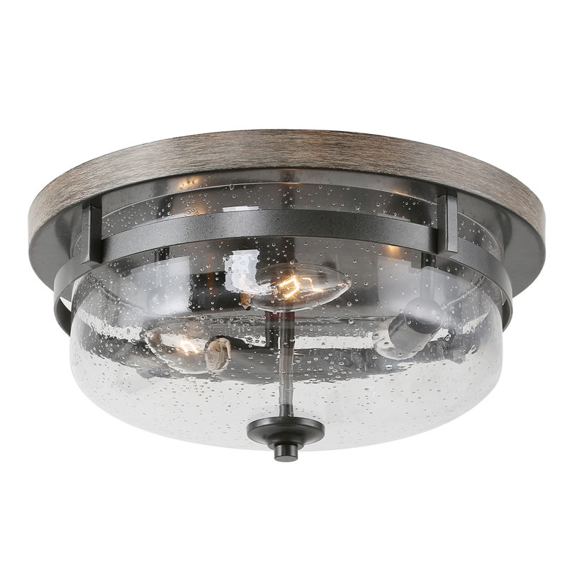 Plafonnier encastré 3 lumières 13,5 po Smither, Brun / rouillé
