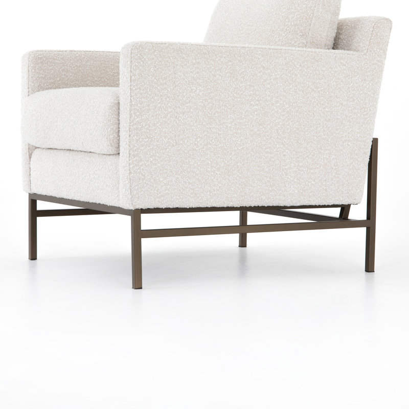 Vanna 29.5" W Polyester Blend Armchair, Aged Bronze, Knoll Natural